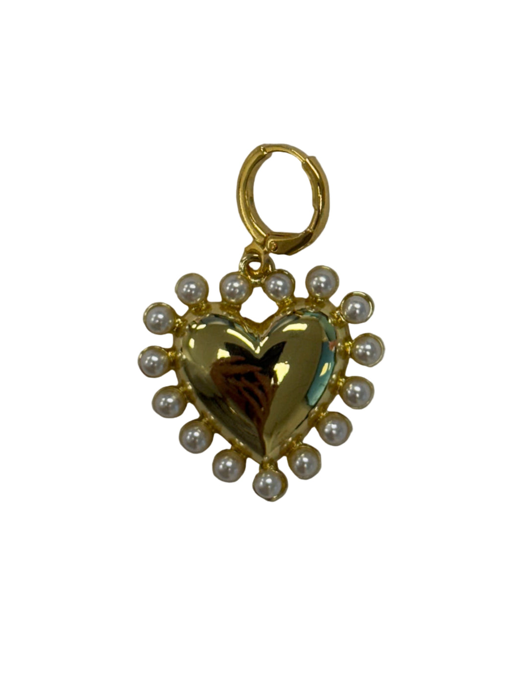 Pearl Heart Charm