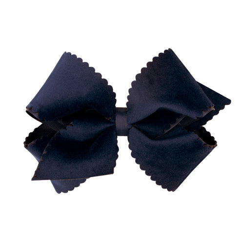 Navy Velvet Bow