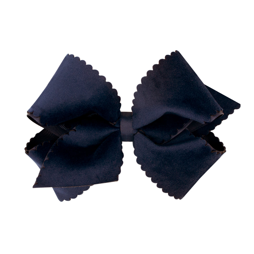 Navy Velvet Bow