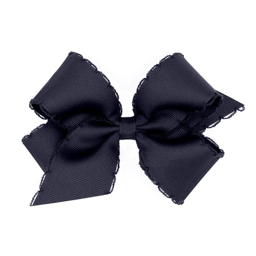 Navy Bow with Navy Stitch