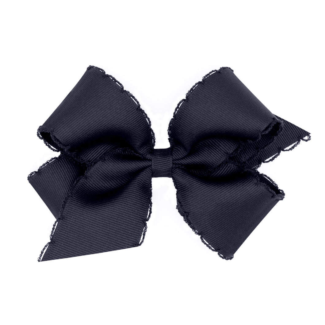 Navy Bow with Navy Stitch