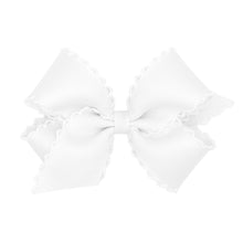 White Monotone Stitch Bow
