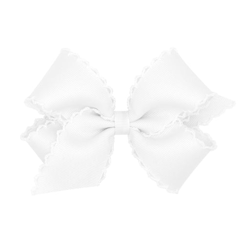 White Monotone Stitch Bow