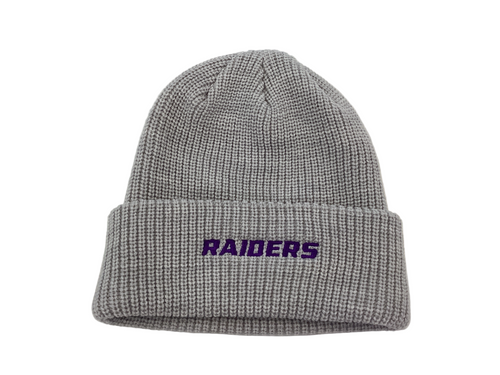 Grey Knit Raiders Beanie