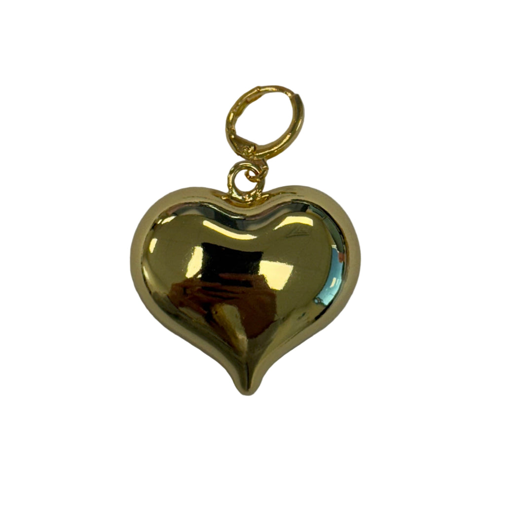Puffy Heart - Gold Charm