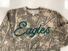Eagles Script Puff Camo Crewneck