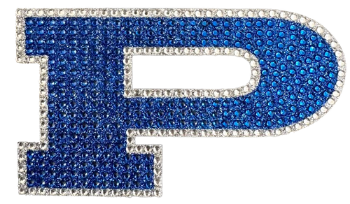 Blue P Bling Car Decal