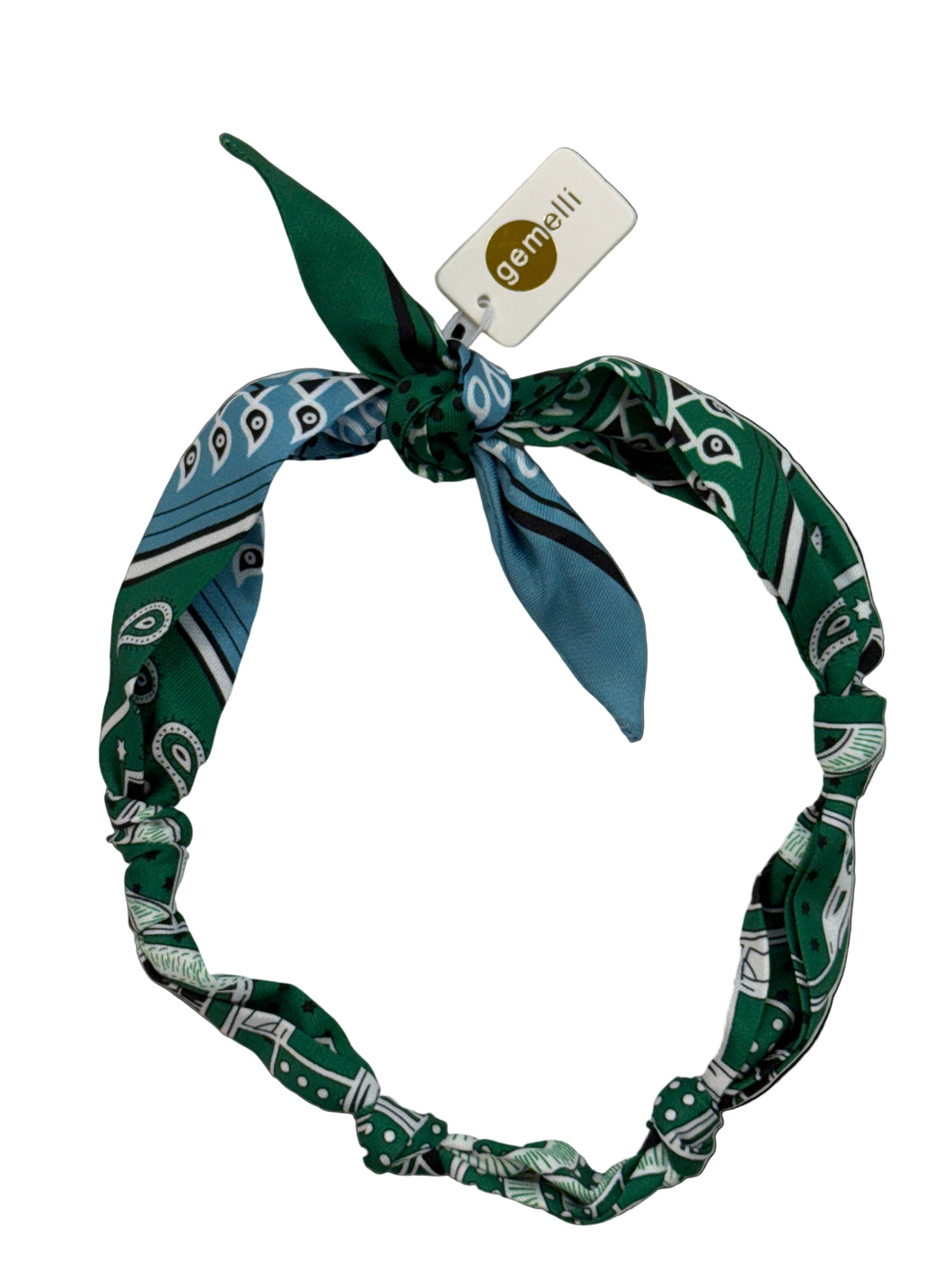 Green Bandana Scarf Necklace