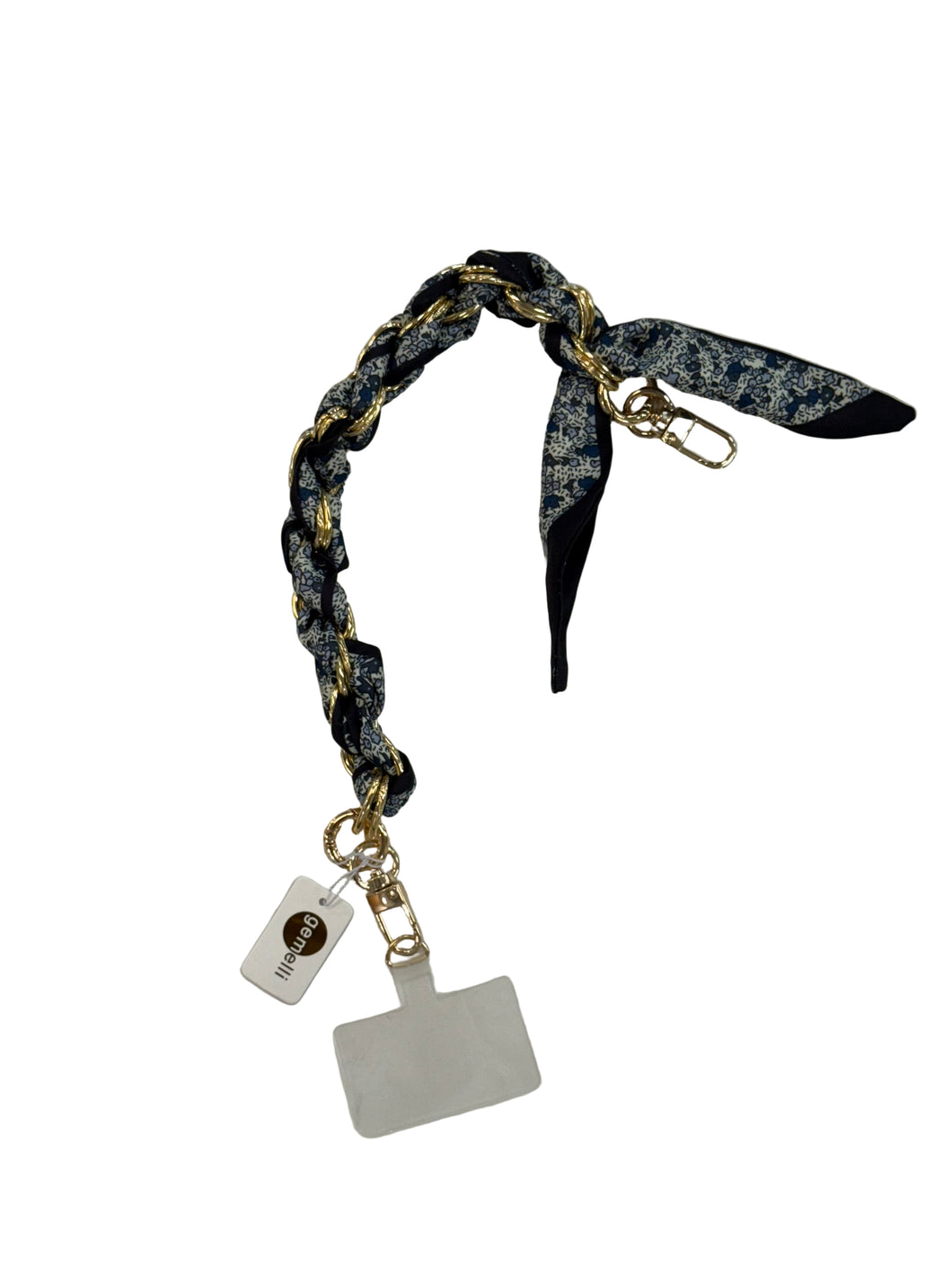 Navy Scarf Phone Chain