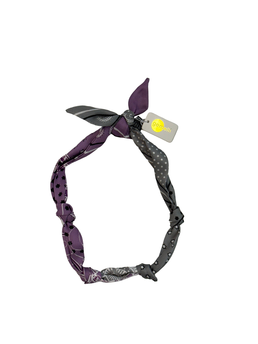 Purple and Grey Star Scarf Necklace