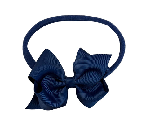 Navy Headband Bow