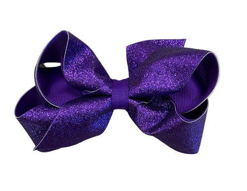 Purple Glitter Bow