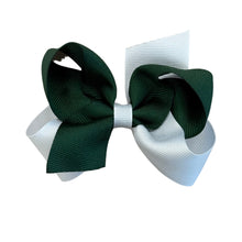 Prosper Green and White 2 Tone Bow