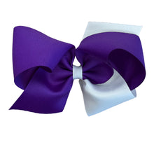 Purple and White 2 Tone Bow