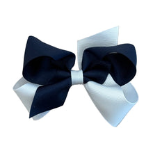 Navy and White 2 Tone Bow