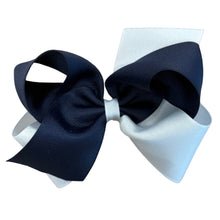 Navy and White 2 Tone Bow