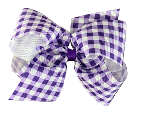 Purple Gingham Bow