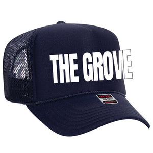 The Grove Navy Foam Trucker Hat